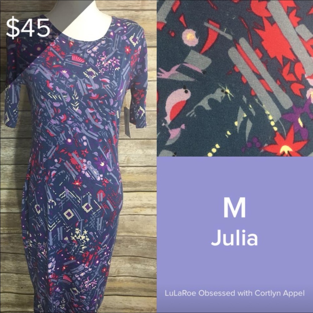 LuLaRoe Julia 3 Quarter Length Dress